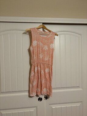Carve Designs Sun Dress XS Xtra Small Light Pink Tropical Floral Print Pockets